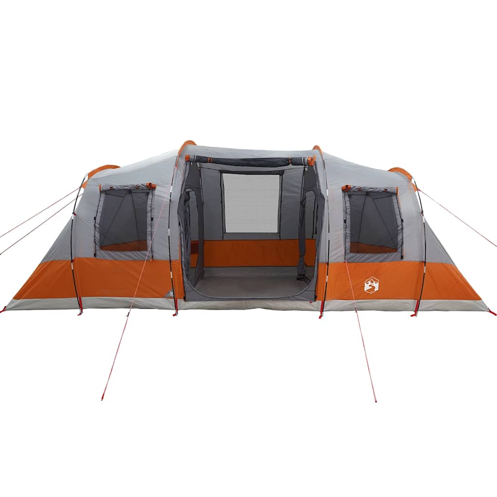 Vidaxl Tourist Tent, 4-Person, Grey-Orange, Waterproof