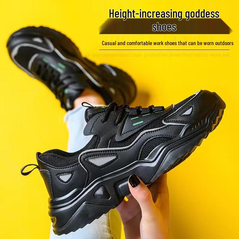 HUIZUMEI Women s Steel Toe Lightweight Safety Shoes 36