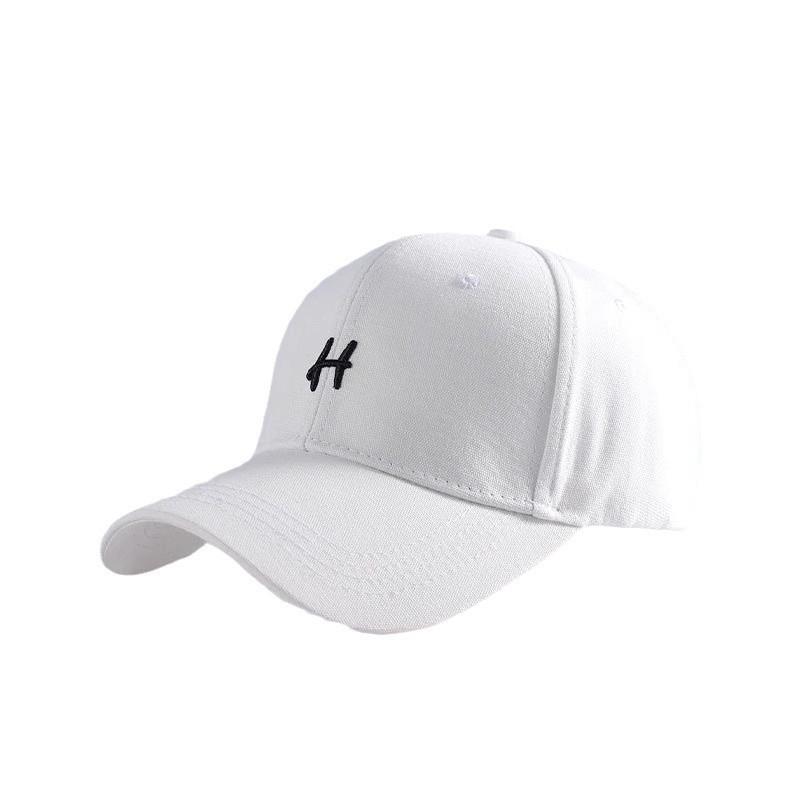 Fashionable Korean Style Couples Duck Tongue Baseball Cap Sun Hat Female Embroidered H Letter Cap