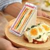 1PC Portable Triangle Sandwich Container Acrylic Reusable Sandwich Boxes and Lunch Wedge Boxes with Lids for Kids