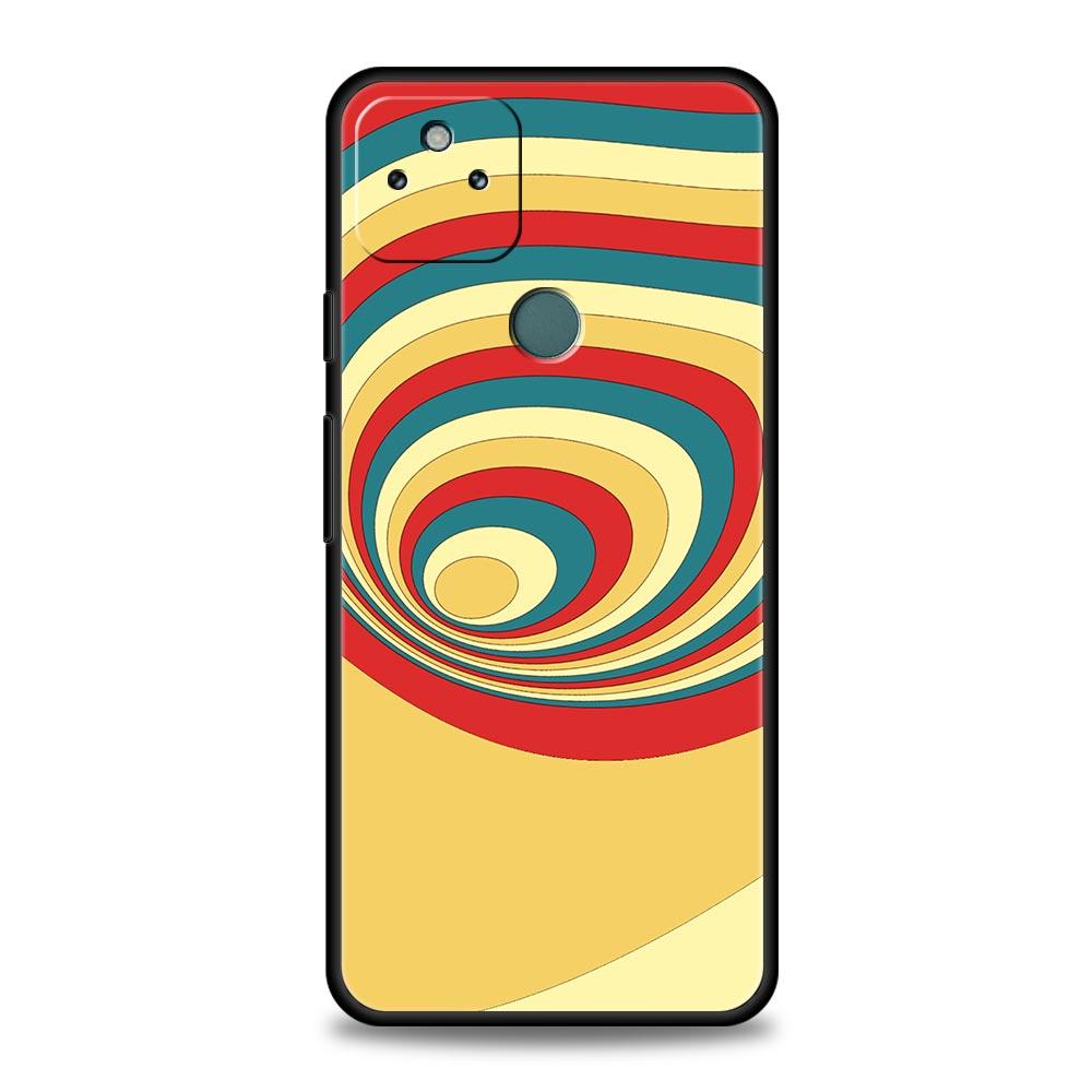 

Phone Case Cover for Google Pixel 10 9 8 7 6 7A 6A Pro Shockproof Soft TPU 10 9 Pro XL Shell Capas Bags Retro Rainbow Stripe Art Pixel 6