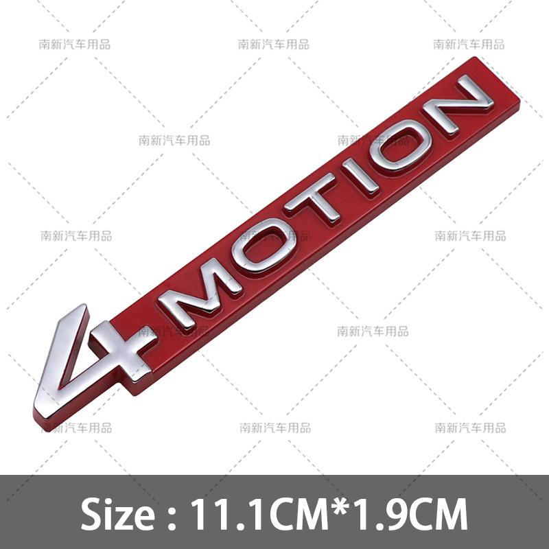 3D Metal 4 Motion Badge Rear Trunk 4Motion Emblem Car Body Stickers For GOLF R GTI 6 7 8 MK5 MK6 MK7 MK8 Car Styling Accessories