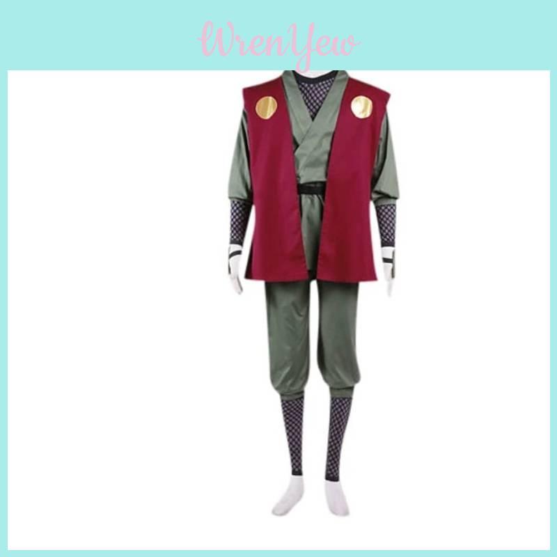 Naruto Jiraiya Cosplay Costume For Anime Role Play With Polyester Fabric For Halloween