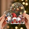 Christmas Heart Acrylic 2D Flat Desktop Ornament for Holiday Decoration