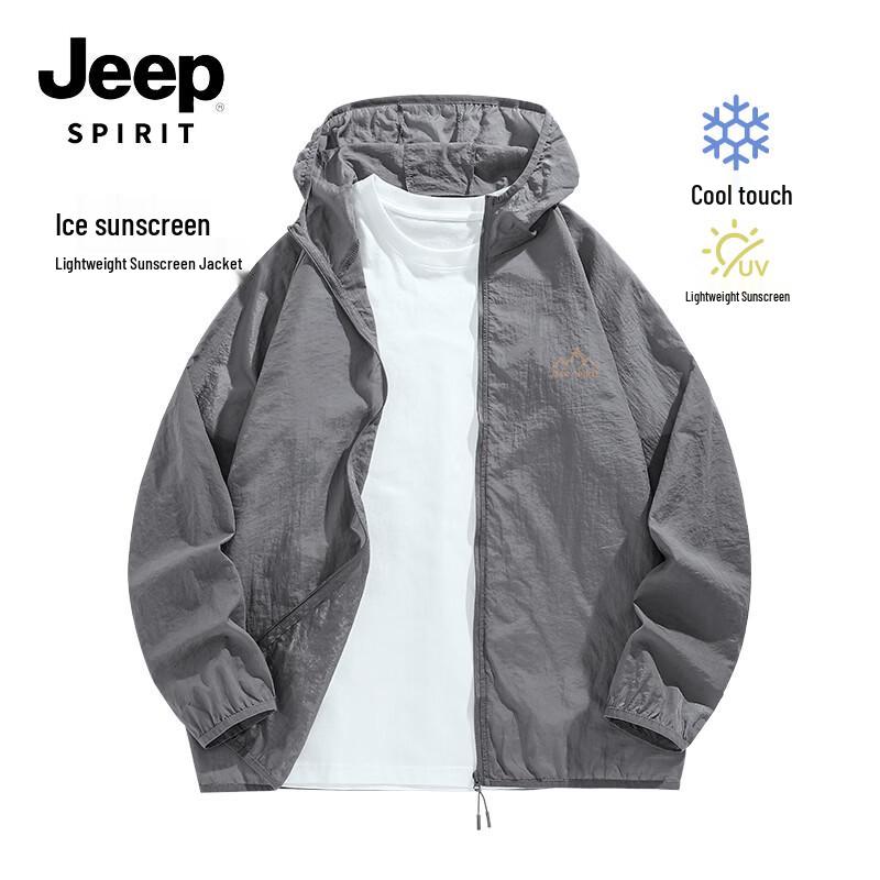 JEEP SPIRIT Men s Ice-Feel UV Protection Hoodie 4XL
