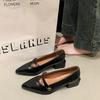 Niche Commuter Thick Heel Brown Pointed Mary Jane Single Shoes Women's Shoes 2025 Spring Summer Evening French Commuter Leather Shoes