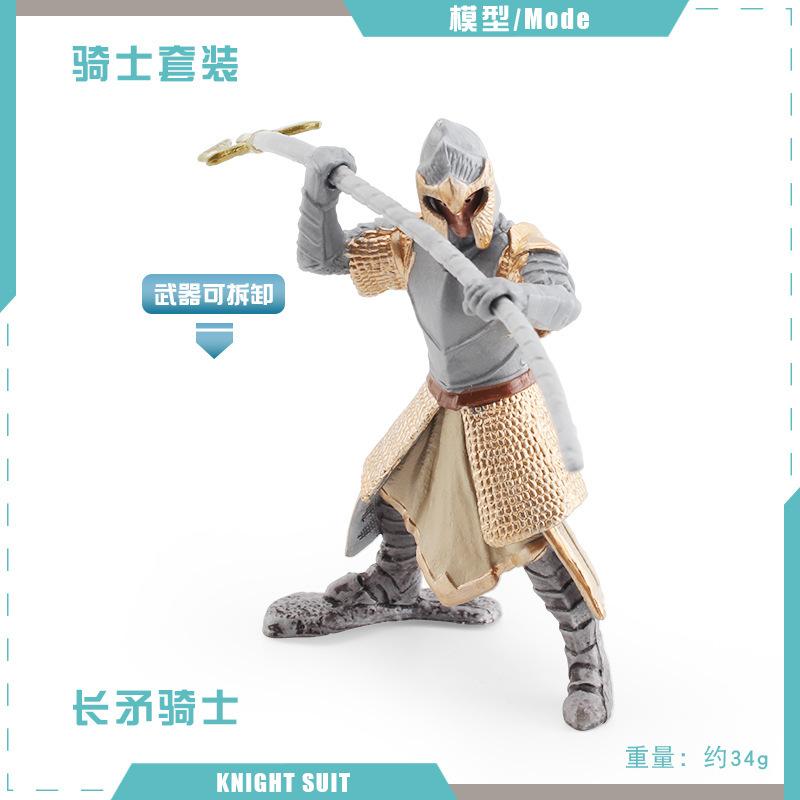Simulation Western Mythological Knight With Weapon Model Griffin Knight Spear Knight Crossbow Dragon Knight Ornament