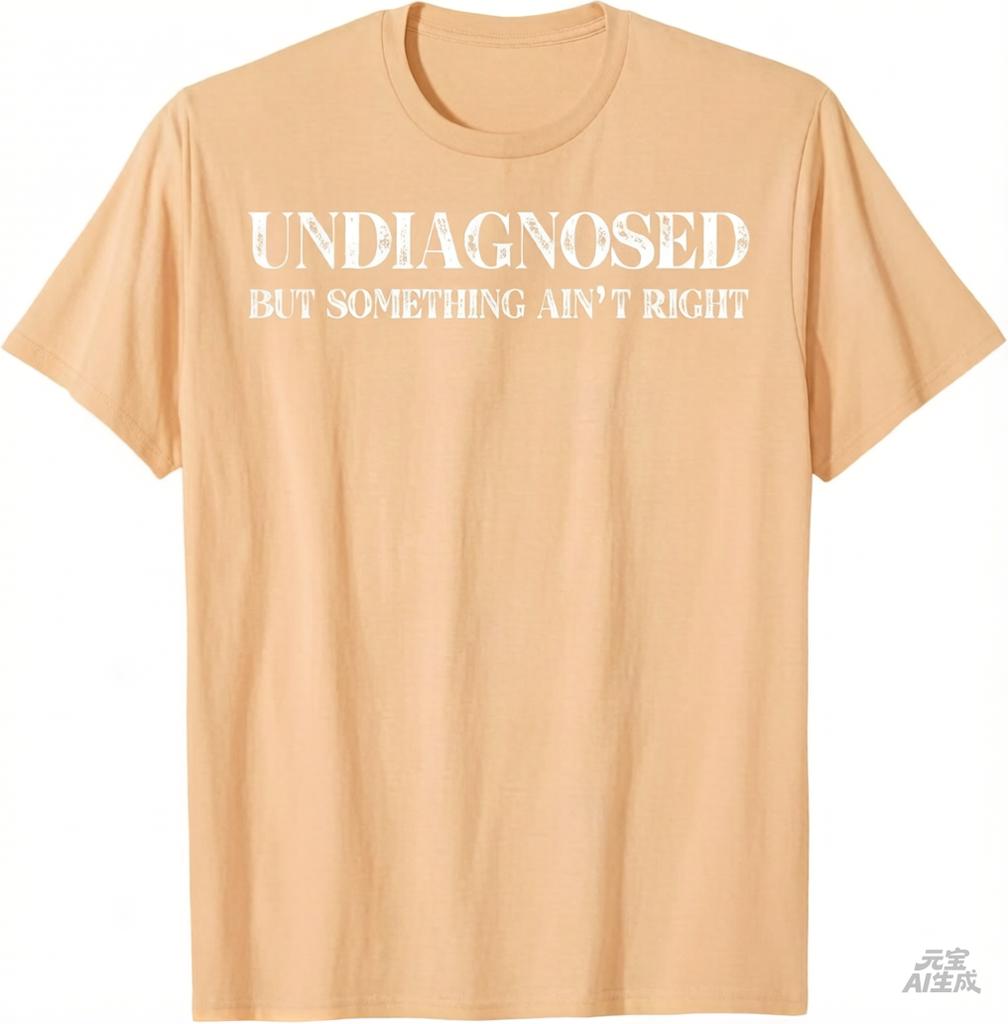 2025 Unisex Vintage Meme Tshirt Funny Undiagnosed But Something Aint Right Tee For Unisex Unisex Streetwear Casual