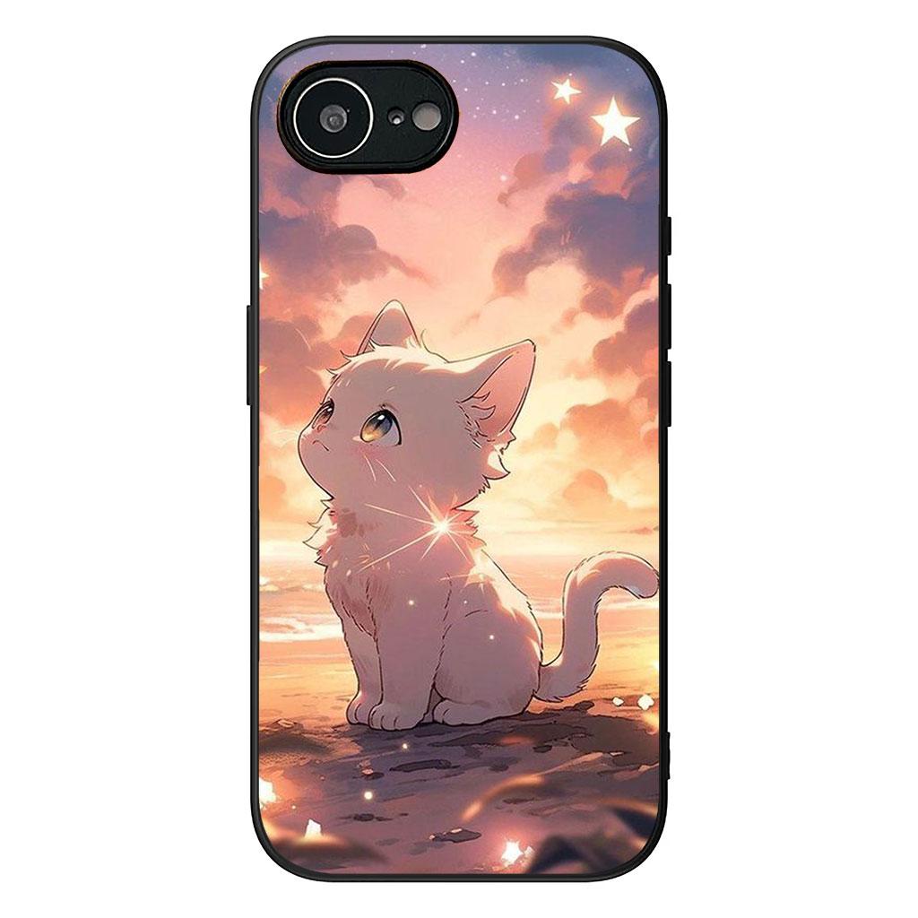 Cartoon Kitten Cat Eyes Lovely Phone Cover for Apple iPhone 16 15 14 Plus 13 12 Mini 17 Pro Max + ProMax 16E Air Case