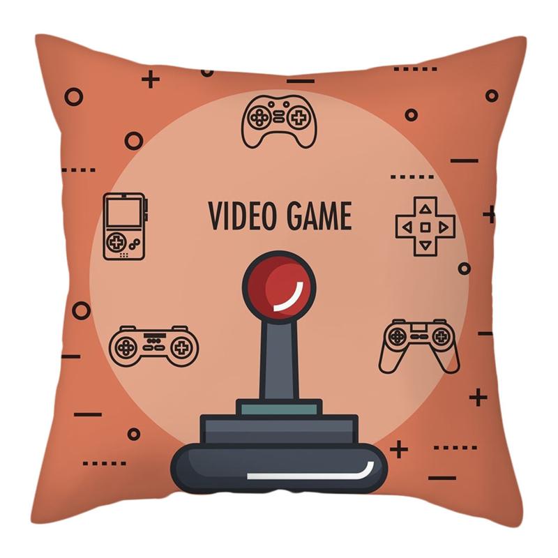 New Game Lover Modrý Potah na polštář Klávesnice Rukojeť Headset Throw Pouzdro na polštář Herní křeslo Dekor do auta Ochrana pasu na polštář