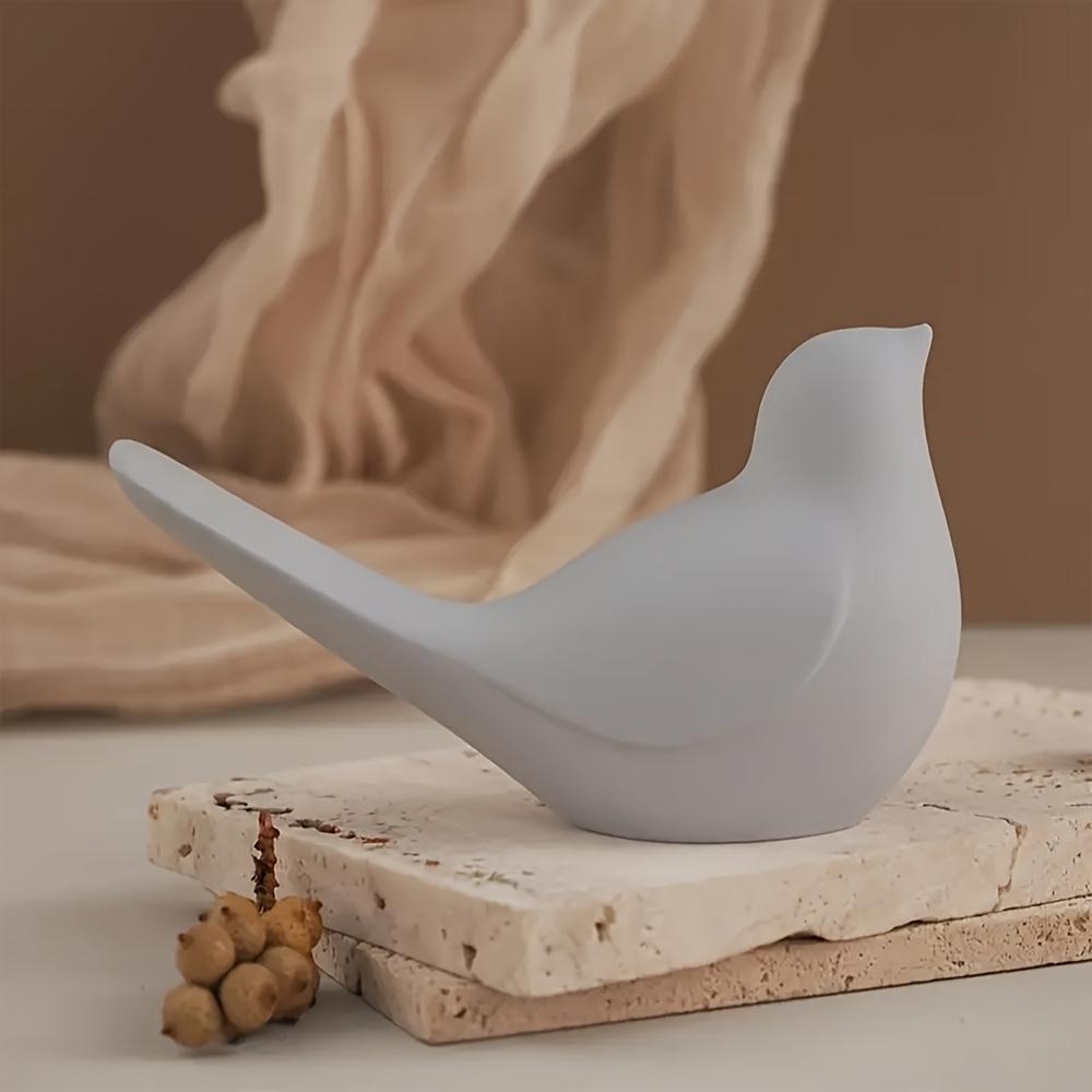 

Minimalist Ceramic Bird Figurines Abstract White Bird Home Decor for Living Room - Romantic Valentine s Day Color Customization белый