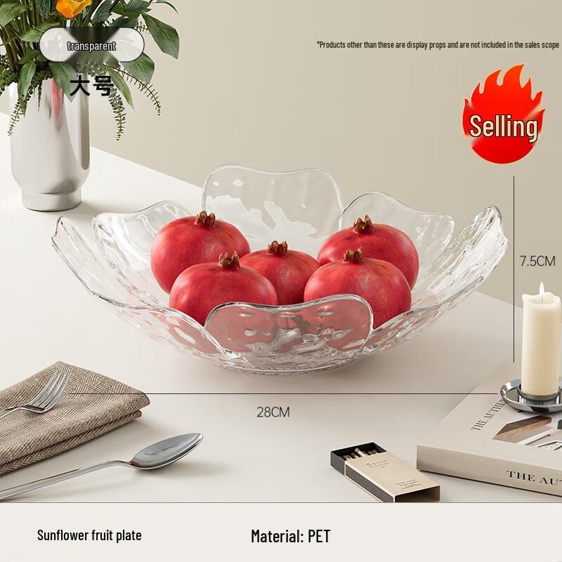 Light Luxury Petal-Shaped Melamine Snack Plate