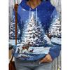 Full Print Christmas Santa Claus Elk Hoodie New In Men Women Casual Pullovers Sweatshirts Clothes Xms Gift Snowman Pullovers