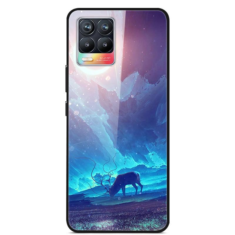 Glass Back Cover For Realme 8 Pro Case Tempered Glass Case For Realme 8 Pro 8i Realme 8 5G Phone Case Cover Realme8 5G Pro Funda