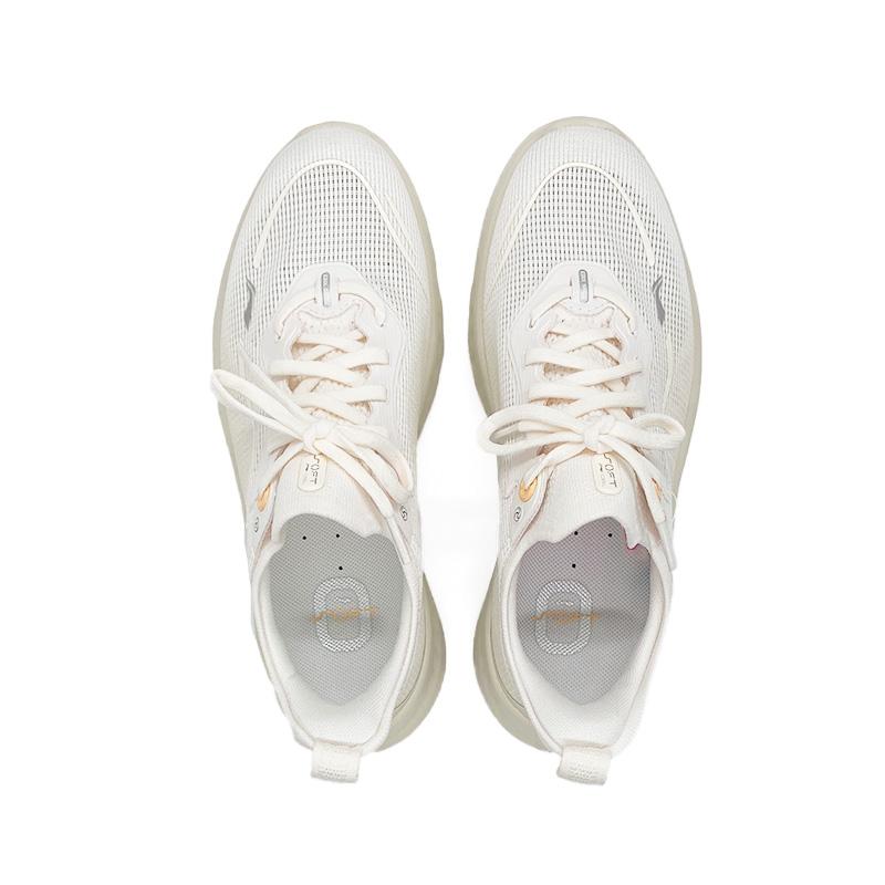New LiNing SOFT COOL 2 Cushioning, Abrasion Resistant, Breathable, Lightweight Low Top Casual Shoes Women's Ivory