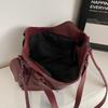 Faux Leather Tote Bag for Women Fashion Shoulder Handbag with Zipper Pockets and Adjustable Strap