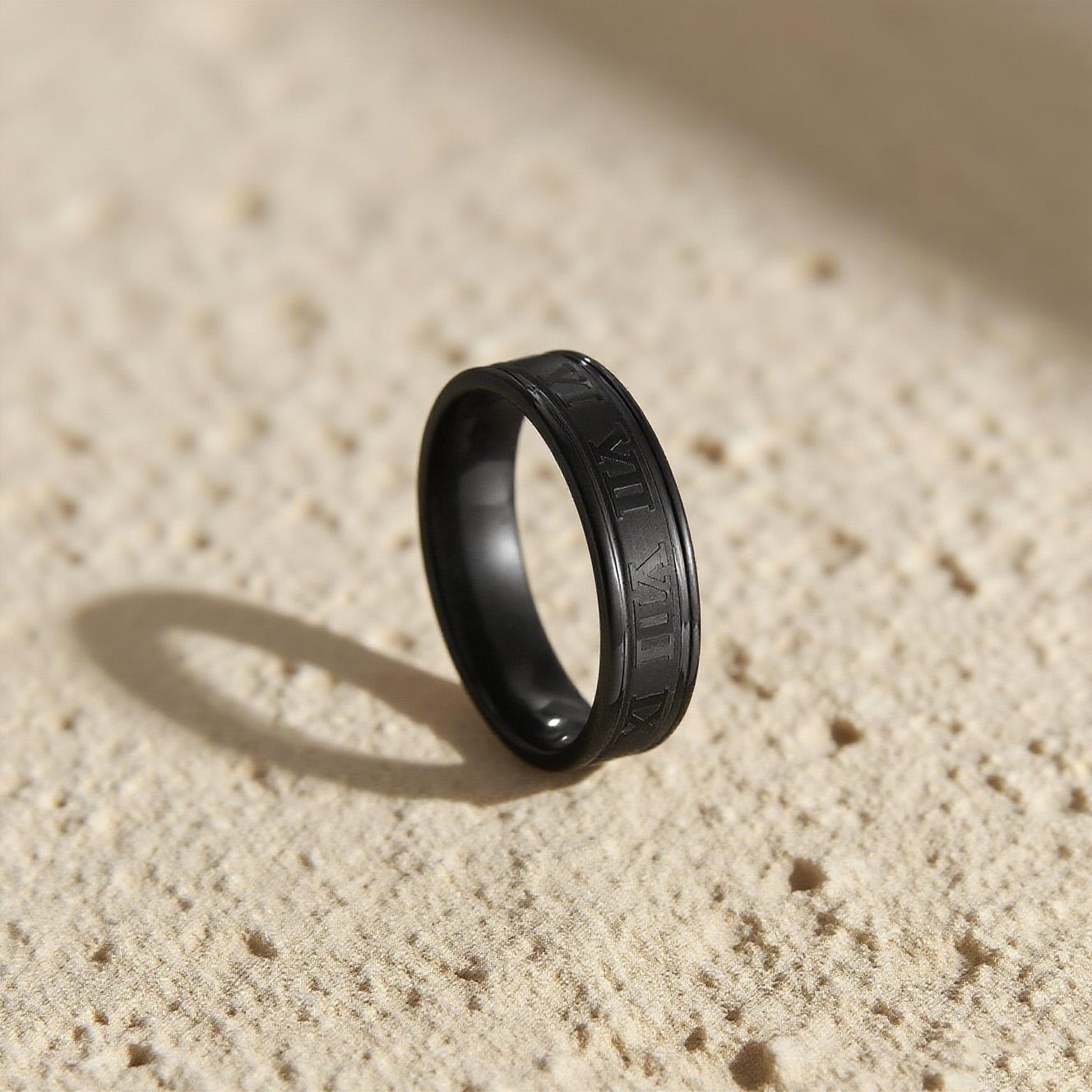 

Kissmoon Trendy Classic Simple Stainless Steel Roman Digital Men Women Ring Cool Punk High Quality Jewelry Banquet Party Gifts 13