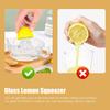 YGHQAP Glass Lemon Squeezer Manual Citrus Juicer with Handle and Pour Spout Clear Hand Press Juicer Manual Hand Squeezer for Fresh Fruit Juice Orange