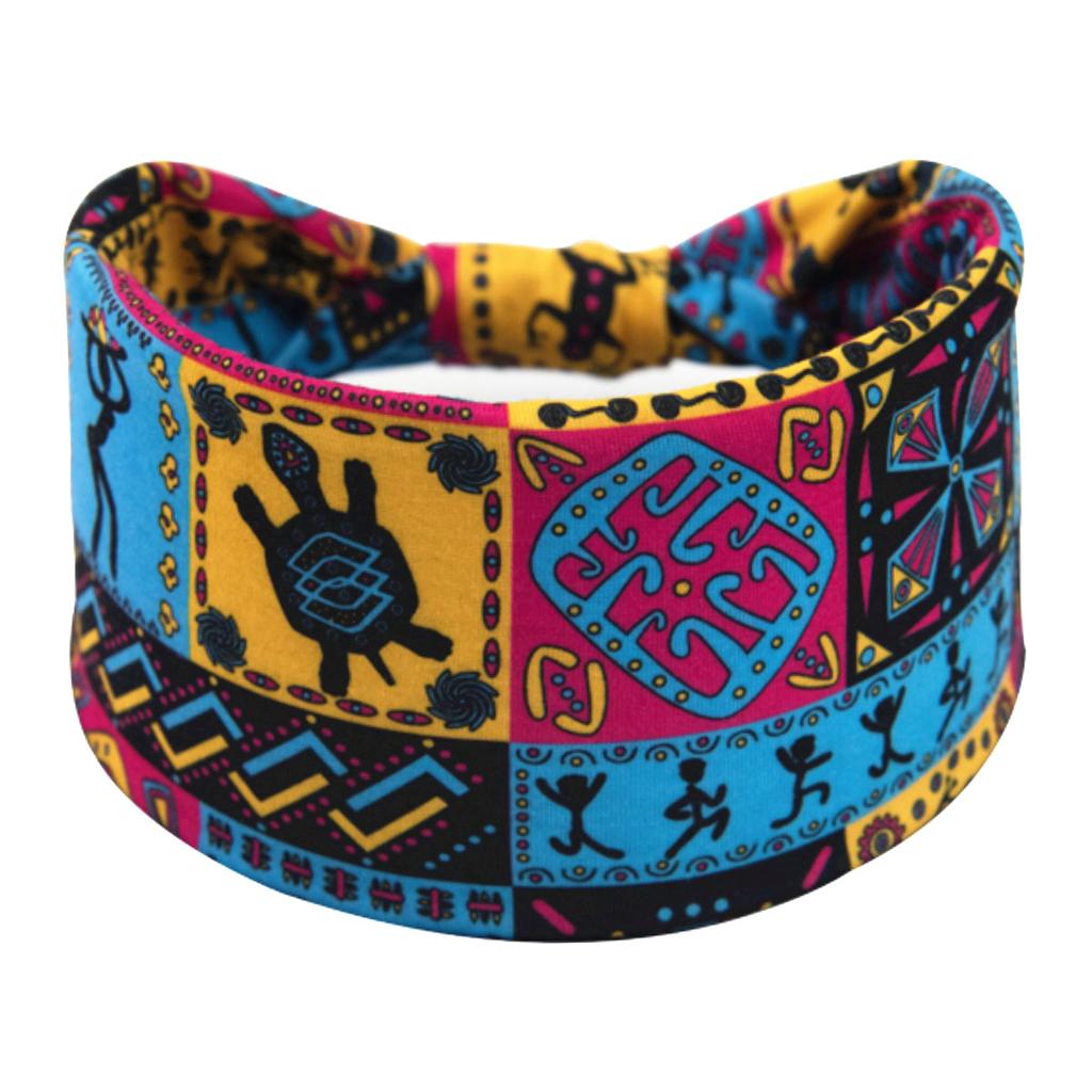 Bohemian Cashew Yoga Übung Stirnband Anti Schweiß und Feuchtigkeit Absorbieren Elastische Baumwolle Stirnband Knoten Stirnband