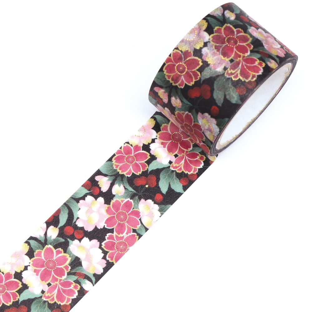 Kamiiso Kimono Beauty Cherry 25mm x 5m Washi Foil GR-1052 Paper,