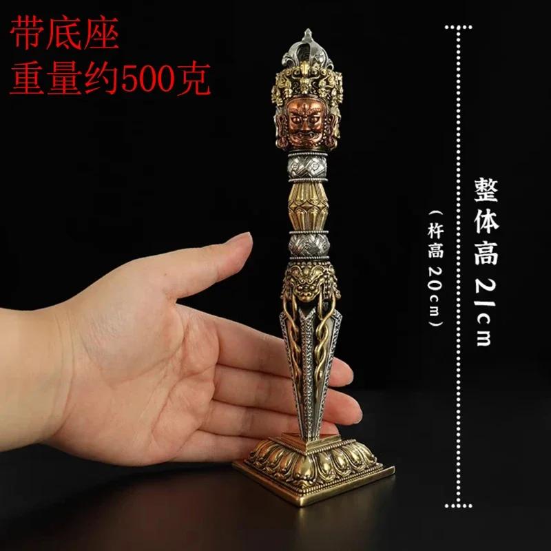 

1 ШТ Майстерність Повна Мідь Тибетський Стиль Ваджра Очищення Демонів Тантричний Артефакт з Підставкою домашній декор