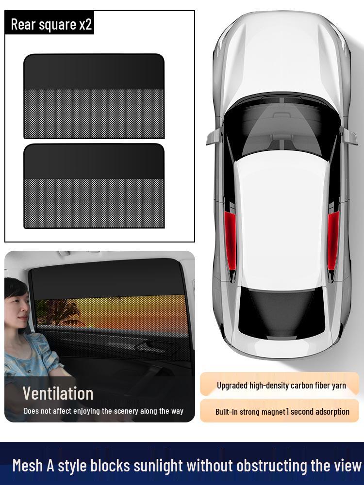 Car Sunshade: Heat-Insulating Side Window Blackout Curtain for Small Car Interiors.
