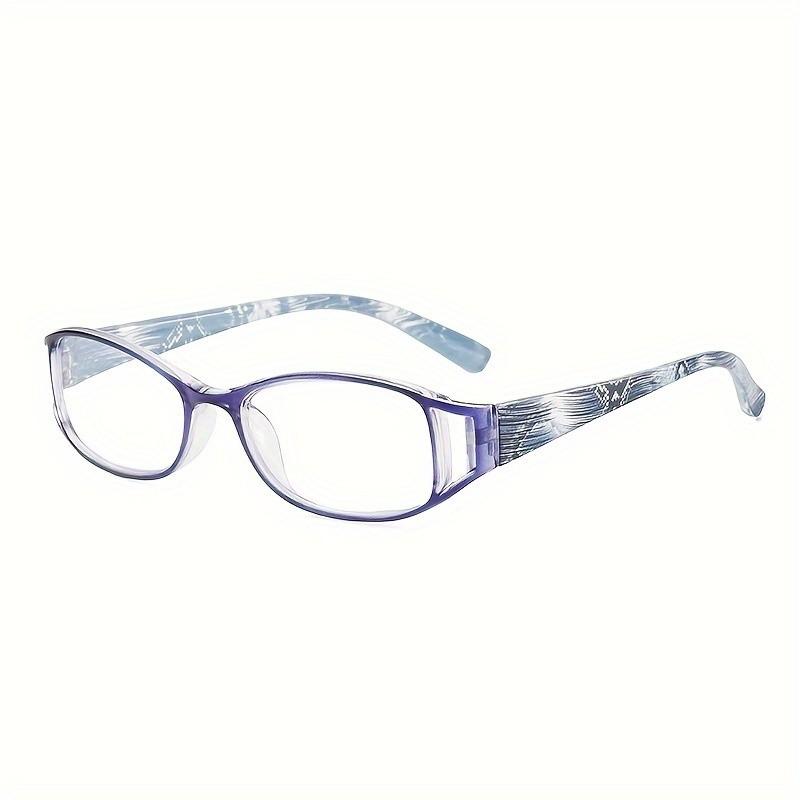 

[+100~+400] Flower Pattern Anti Blue Light Reading Glasses, Fashionable Glasses for Men and Women, Small Presbyopia Glasses +100 синий