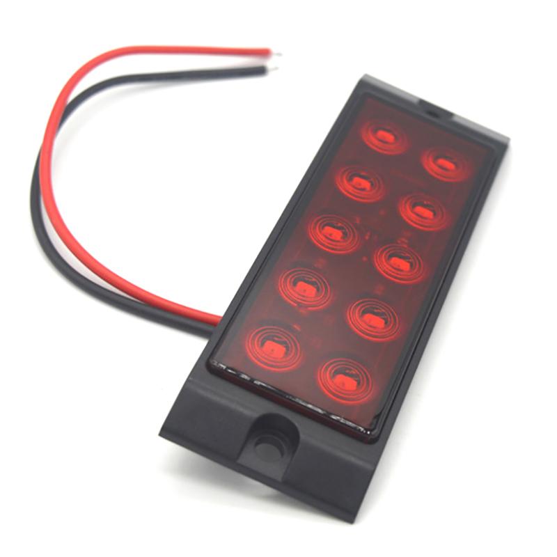 1Pcs 12-24V 10 Leds Trailer Lights Waterproof Double Sides Marker Trailer Lights Car Truck Rear Tail Lamps Warning Signal Lights