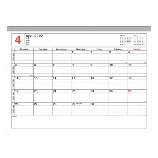 Marks 2027 Schedule Book Starting September 2026 Monthly Block B5 Variant Notebook CalendarM Chalk Blue 27ADR-NB1-CBL