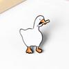 Naughty Goose Enamel Brooch, Cartoon Animal Shaped Badge, Bag Lapel Accessory, Creative Jewelry Gift