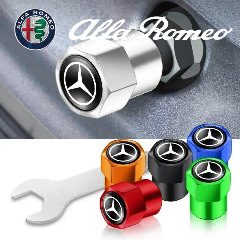 CDR4 4PCS Car Badge Wheel Tires Valve Caps Metal Tyre Dust Covers For Mercedes Benz Amg W204 W213 W205 W211 W212 W176 W205 W203