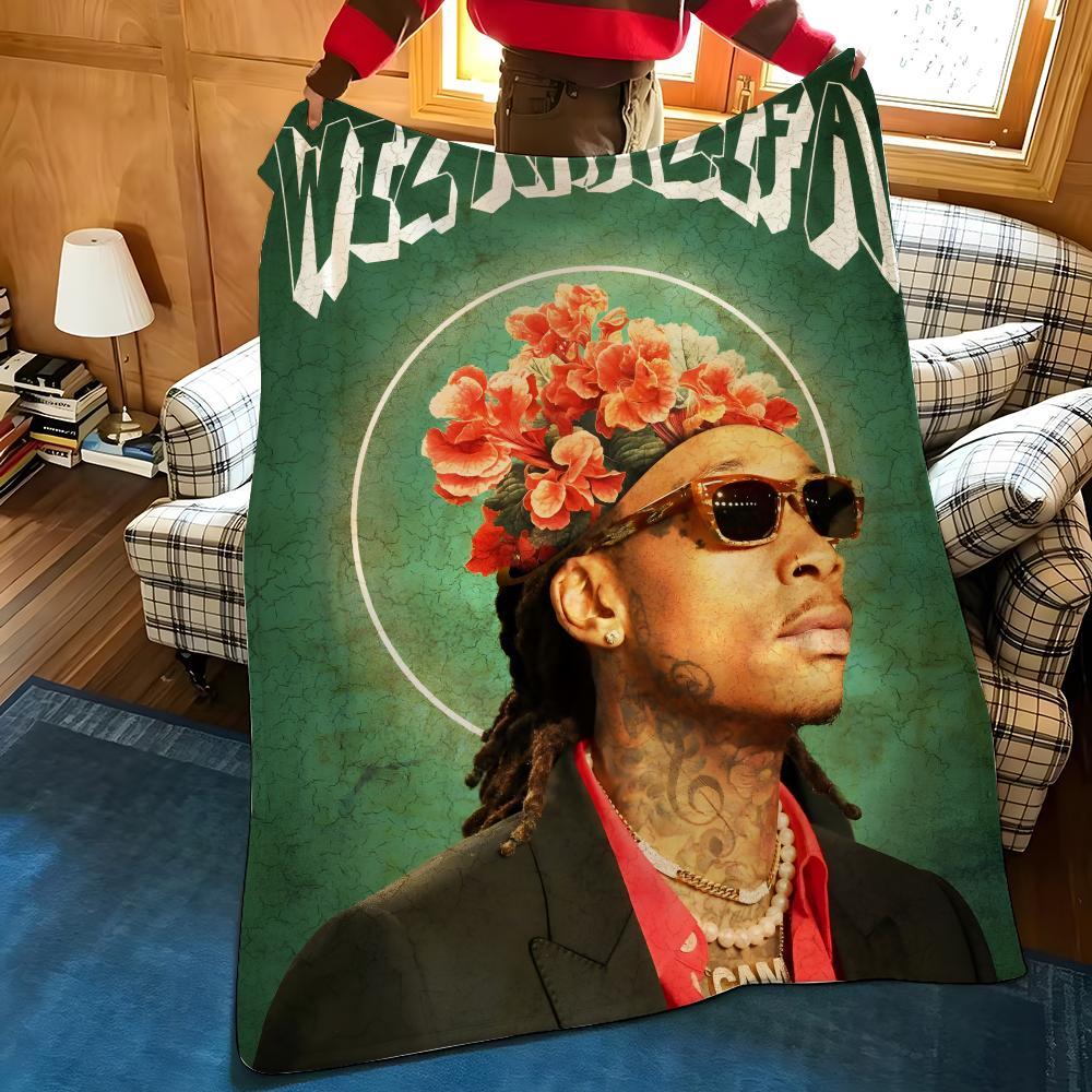 Music W-Wiz K-Khalifa Throw Flannel Blanket Suitable For Sofas Beds Offices Travel, Camping Chairs