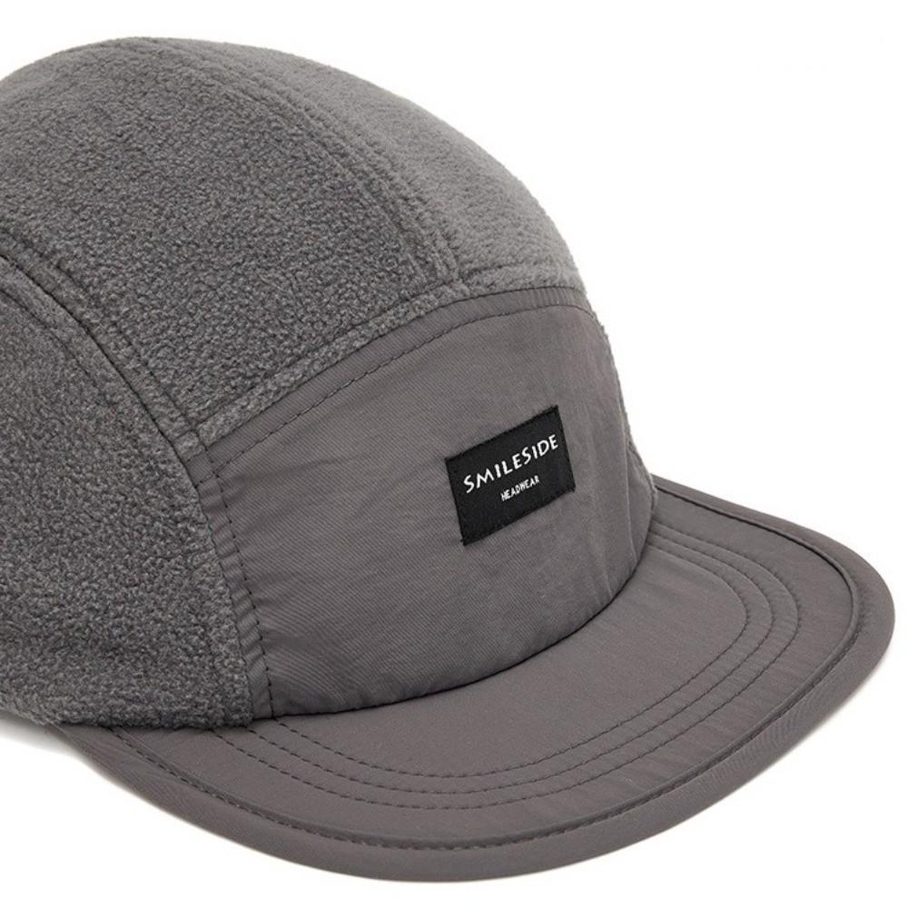 5 Panel Baseball Caps Polar Fleece Camp Cap New Polar Fleece Flat Brim Hat Unisex