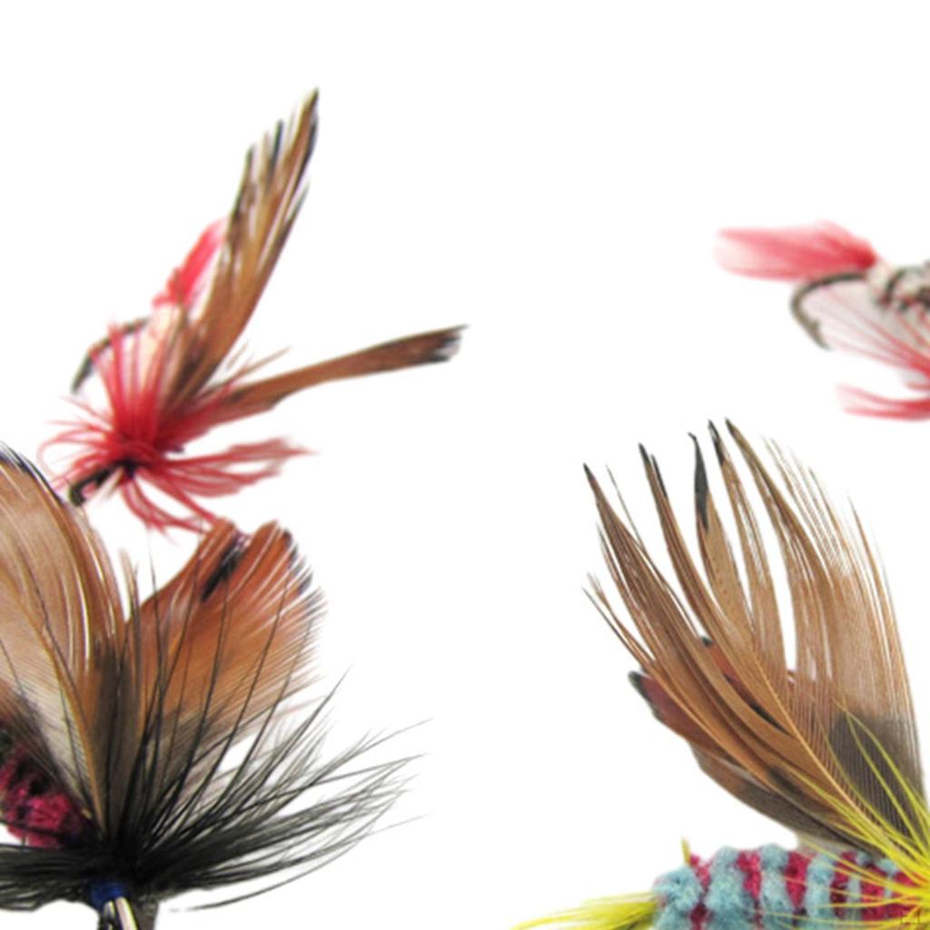 12Pcs Fly Fishing Lures Kit Random Color Topwater Baits Bass Poppers for