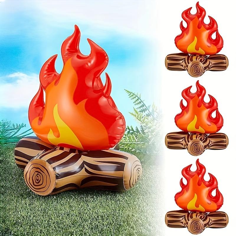 1pcs PVC Inflatable Artificial Campfire Frameless Plastic Camping Party Decoration Indoor Outdoor Scene Props Thanksgiving