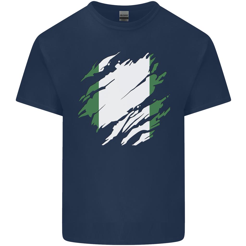 Torn Nigeria Flag Nigerian Day Football Unisexs Light Cotton TShirt