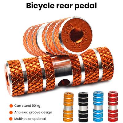 2Pcs Aluminum Alloy Bike Pegs Foot Pedals Backseat Stands Foot Rest Anti-Slip Stunt Pedal for BMX Mountain Road Bicycle Cycling Accessories