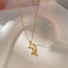 2026 Cute Dolphin Pendant Necklace - Gold Plated Zircon Tail Pearlescent Animal Collarbone Chain for Women Ocean Jewelry