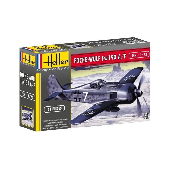 Maquette - HELLER - FOCKE WULF FW 190 A8/F3 - Aviation - 61 pièces