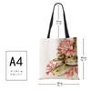 Flower Snake Women Shoulder Bag Letter Printed Reusable Shopper Tote Bag Harajuku Eco Canvas High Capacity Handbag CLE