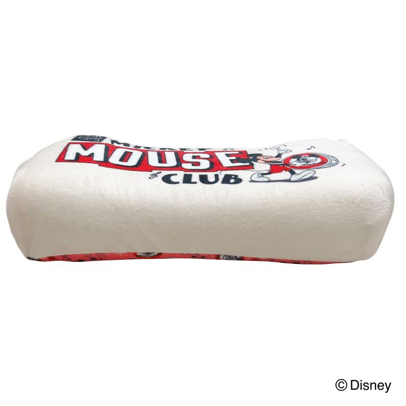 MORIPiLO Morishita Memory Foam Pillow, Mickey Mouse Design, Red, 15x30cm, Soft Plush Cushion, Disney 100th Anniversary Celebration, 4621124
