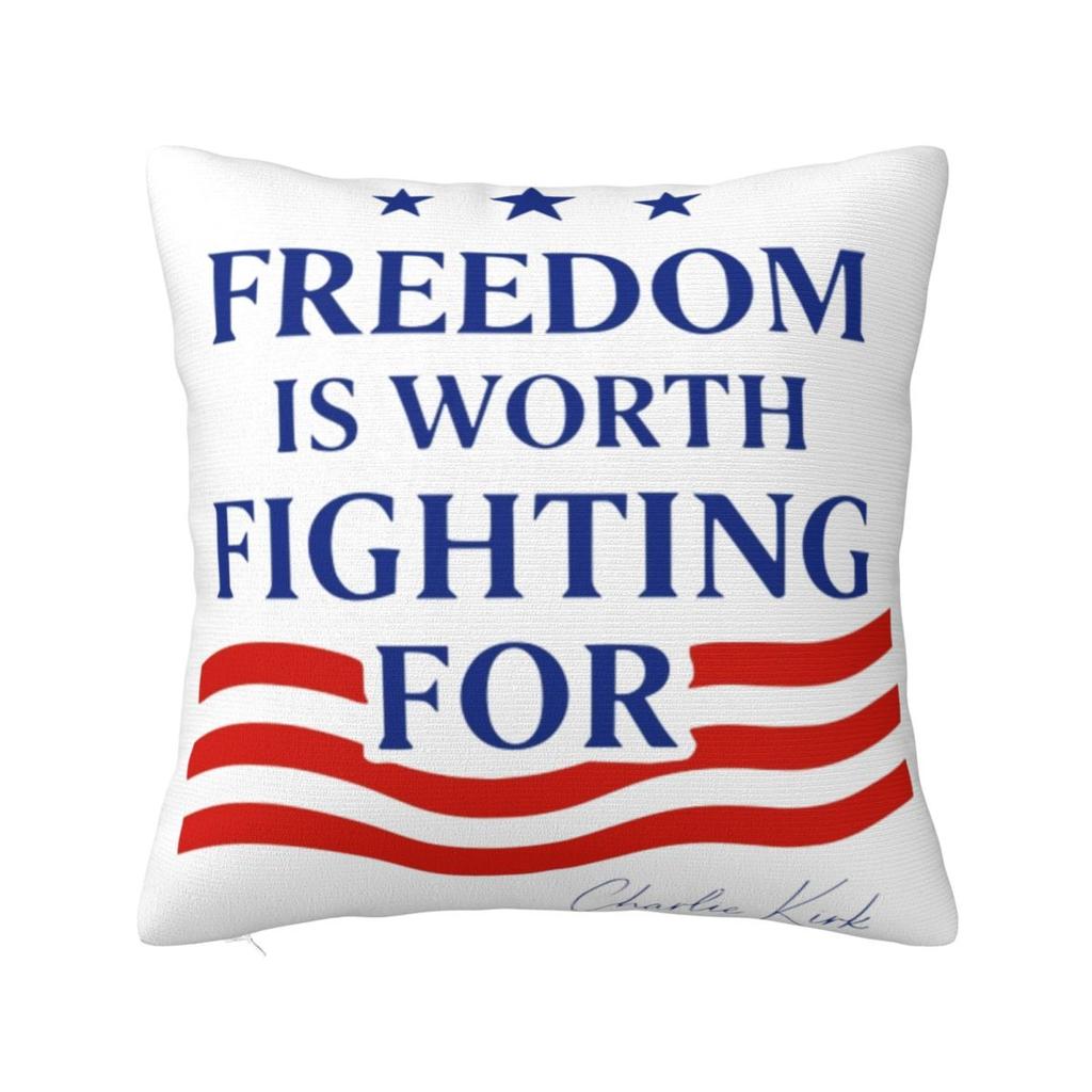 Decorative Pillowcase Charlie Kirk A True Patriot Merchandise Car Pillow Case Cover Zipper Multi Size