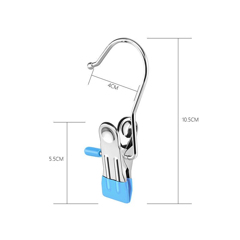 Stainless Steel Multifunctional Clips & Hooks for Clothes, Hats, and Socks Drying