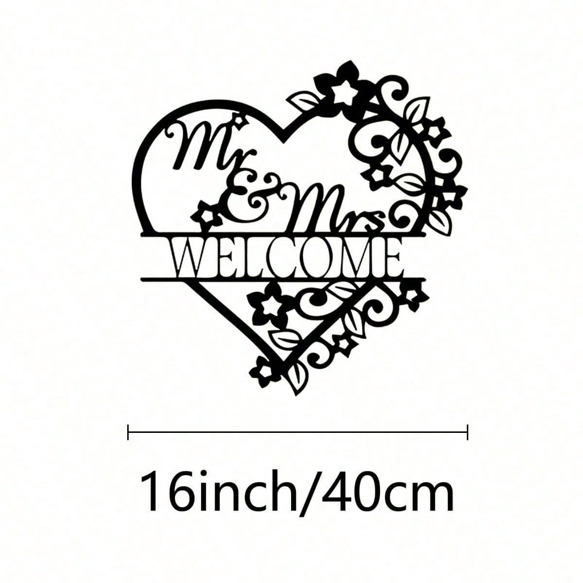 

Floral Heart Metal Wall Art for Wedding Anniversary Valentine Gift Indoor Outdoor Decor різнокольоровий