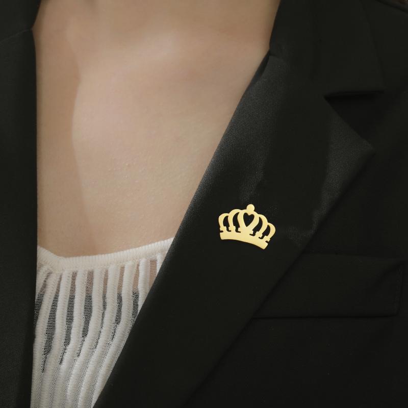 Crown Bee Butterfly Snowflake Lapel Pins Women'S Brooch Gold Color Suit Collar Badges On Backpack Stainless Steel Jewelry