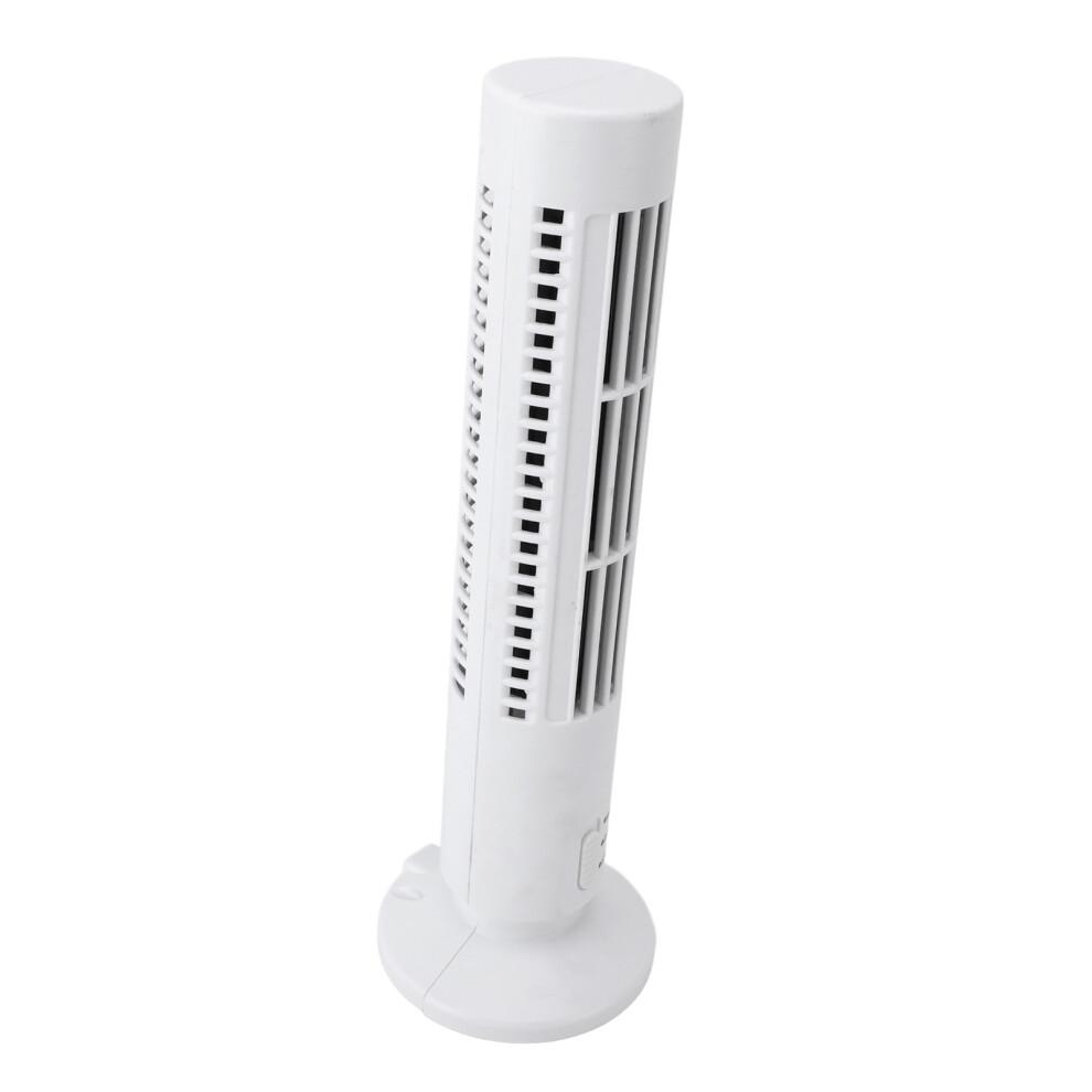 Mini Tower Fan Bladeless Desk Fan Quiet Cooling, White, 6x33cm
