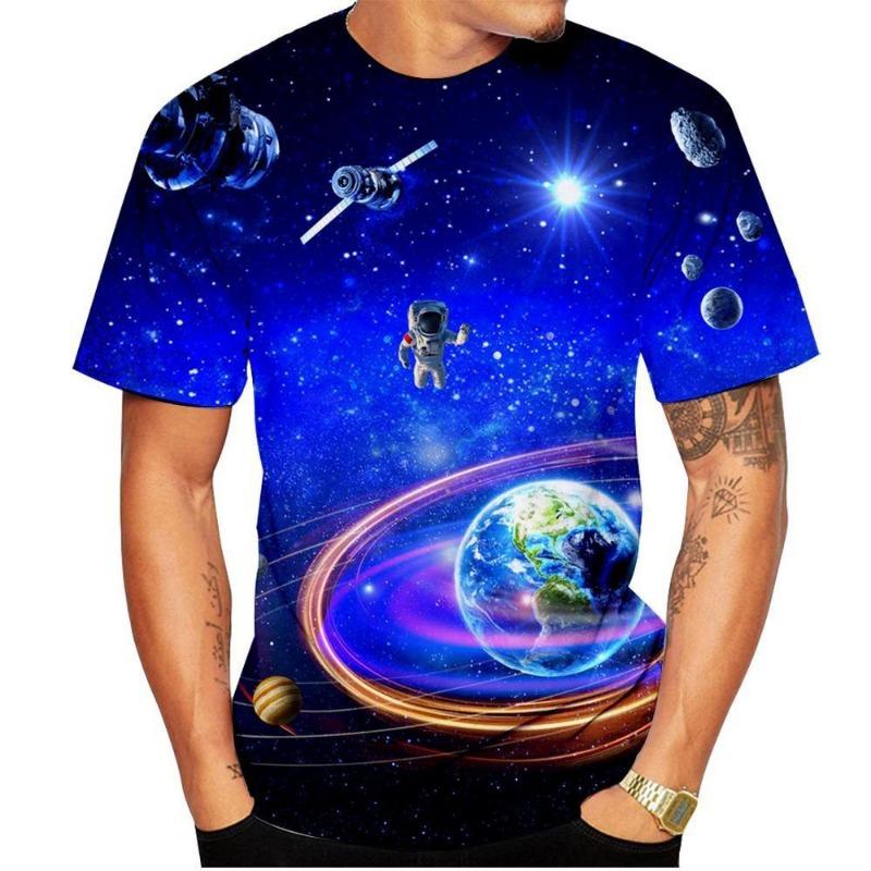 Fashion Space Galaxy T-Shirts Astronaut Funny 3D Print Men Women Cool