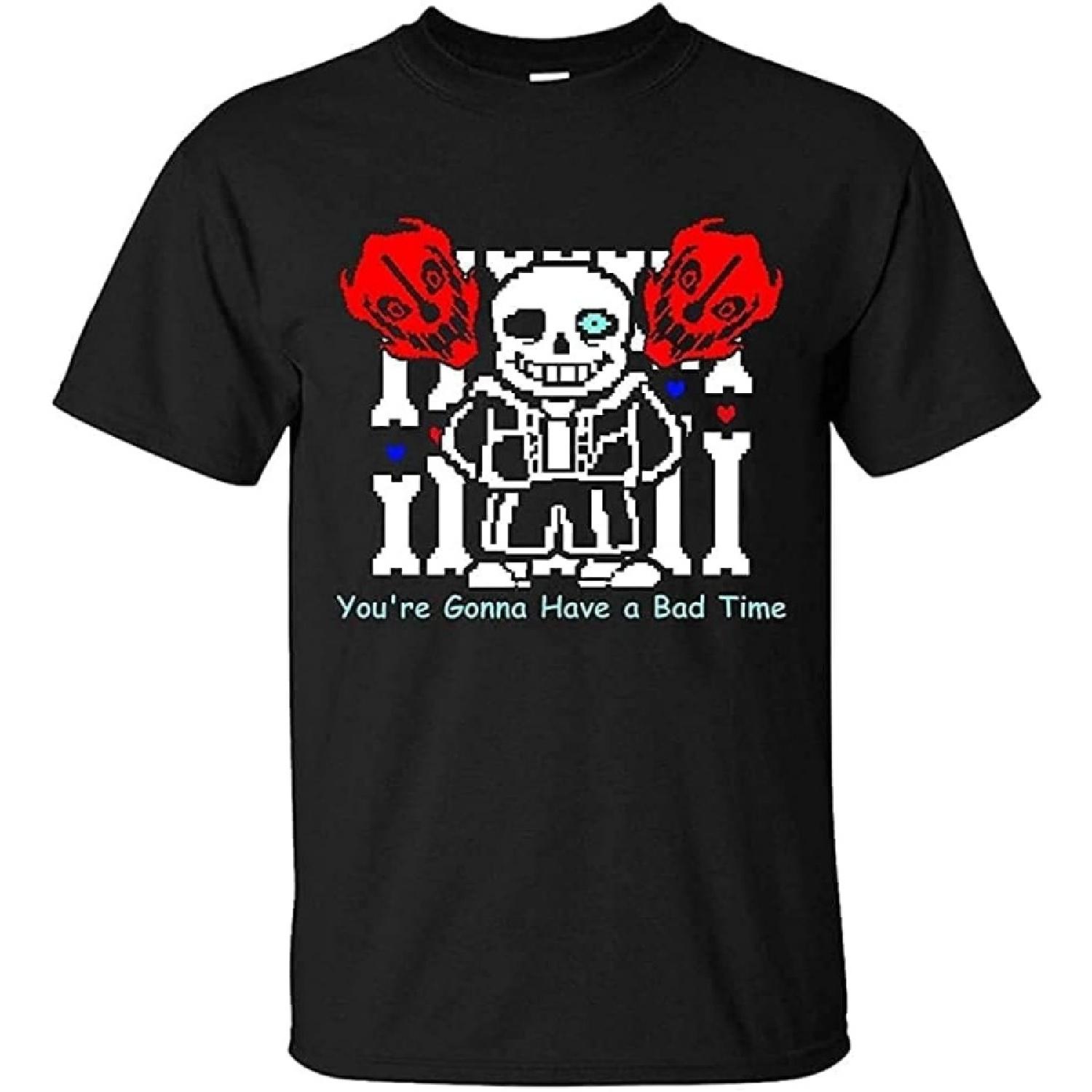Футболка с принтом Санса из Undertale  У тебя будет плохой день  Графическая футболка Смешная футболка для мужчин XXXXXL разноцветный