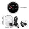 ZMFJH NMEA2000 52MM Oil Pressure Gauge M12 Plug 0-10Bar,0-145PSI Oil Press Meter PORT STBD Red LED for Marine Boat Yacht Vessel
