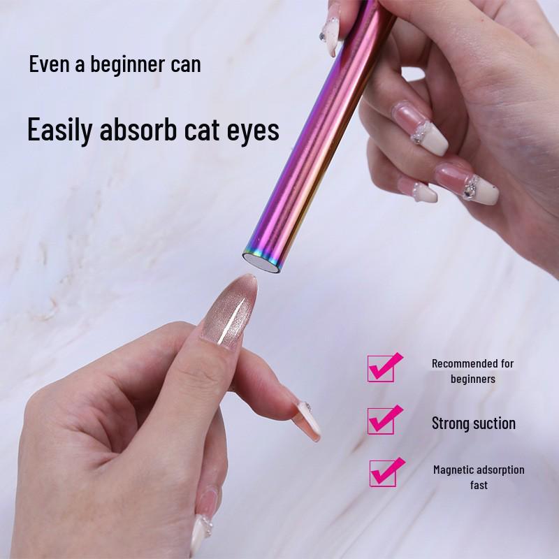 Golden Cudgel Double-Ended Cat Eye Nail Art Magnet Stick for Strong Lightning Effects